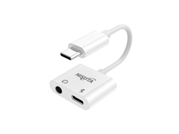 Adaptador Nisuta Usb C Audio 3.5Mm H - Usb C M