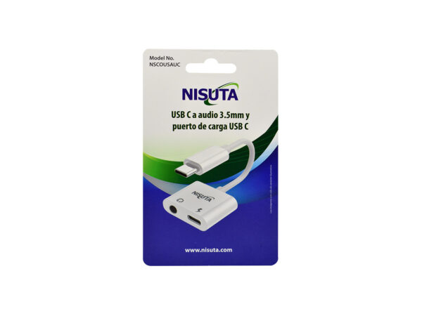 Adaptador Nisuta Usb C Audio 3.5Mm H - Usb C M - Image 4