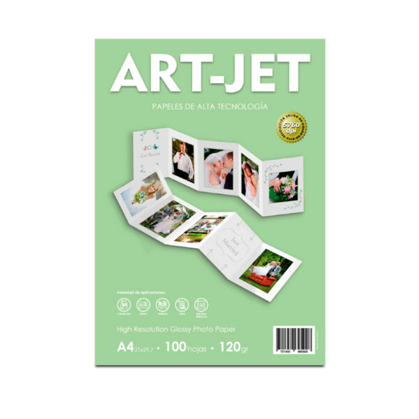 Papel Foto A4 Art Jet 120Gr Brillante X100