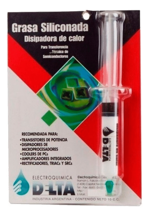 Grasa Siliconada Delta Disipadora Jeringa 10Cc